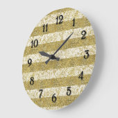 Glitterie Streifen Große Wanduhr (Winkel)