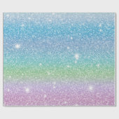 Glitterie und niedliche Gabe von Sternen 12 Geschenkpapier (Flach)