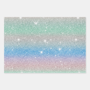 Glitterie und niedliche Gaumenfreude 2 Geschenkpapier Set