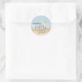 Glitterie Walzen Button & Whisk Koch Skript-Bäcker Runder Aufkleber (Tasche)