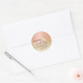 Glitterie Walzen Button & Whisk Koch Skript-Bäcker Runder Aufkleber (Umschlag)