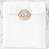 Glitterie Walzen Button & Whisk Koch Skript-Bäcker Runder Aufkleber (Tasche)