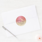 Glitterie Walzen Button & Whisk Koch Skript-Bäcker Runder Aufkleber (Umschlag)