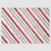 Glitterie Weihnachtsstreifen Dekoupage Tissue Seidenpapier (Vorderseite)