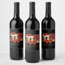 Glittering 2026 New Year Design with Santa Hat 