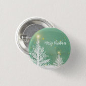 Glittering Blue Background mit Weihnachtsbaum Button (Vorne & Hinten)