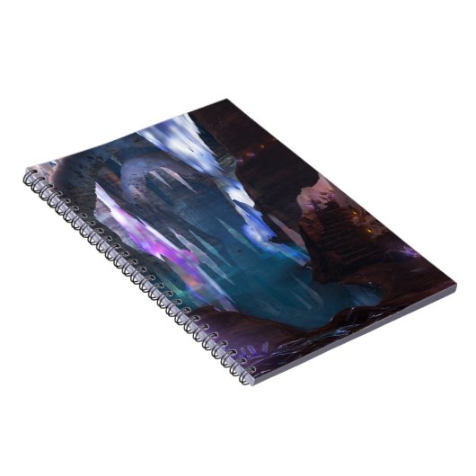 Glittering Caves by Night Notebook Notizblock (Rechte Seite)
