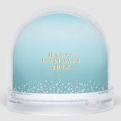 Glittering Christmas Pink Bow Photo Blue Schneekugeln (Rückseite)