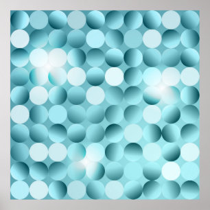 Glittering confetti green celebration backgroundab poster