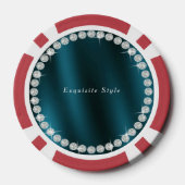 Glittering Crogram Green Pokerchips (Rückseite)