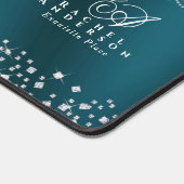 Glittering Crogram Green Schreibtischunterlage (Ecke)