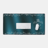 Glittering Crogram Green Schreibtischunterlage (Tastatur & Maus)