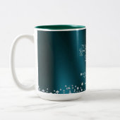Glittering Crogram Green Zweifarbige Tasse (Links)