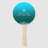 Glittering Crown Aqua Fächer (Rückseite)