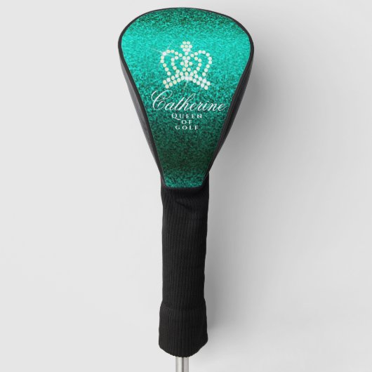 Glittering Crown Aqua Golf Head Cover Golf Headcover (Vorderseite)