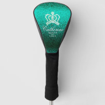 Glittering Crown Aqua Golf Head Cover
