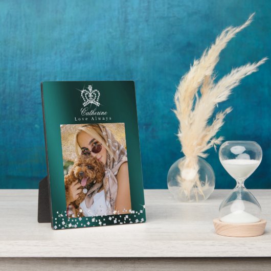 Glittering Crown Aquamarin Fotoplatte (Seite)