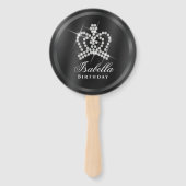 Glittering Crown Black Fächer (Vorderseite)