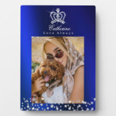 Glittering Crown Blue Fotoplatte (Vorderseite)