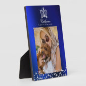Glittering Crown Blue Fotoplatte (Seite)