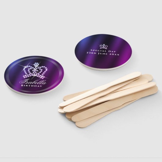 Glittering Crown Blue Lila Fächer (Non-assembled)