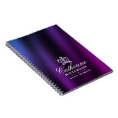 Glittering Crown Blue Lila Notizblock (Rechte Seite)