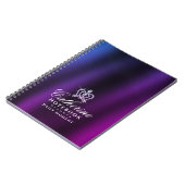 Glittering Crown Blue Lila Notizblock (Linke Seite)