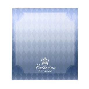 Glittering Crown Blue Notizblock