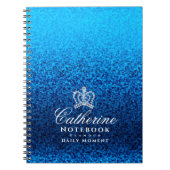 Glittering Crown Blue Notizblock (Vorderseite)