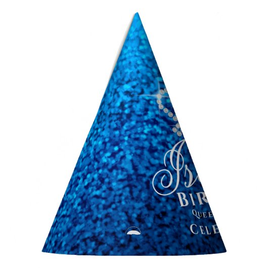 Glittering Crown Blue Partyhütchen (Links)