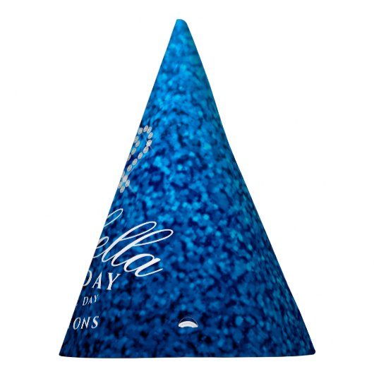 Glittering Crown Blue Partyhütchen (Rechts)