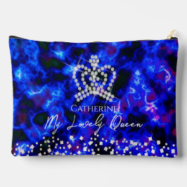 Glittering Crown Blue Zubehörtasche
