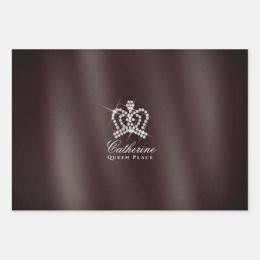 Glittering Crown Brown Geschenkpapier Set (Vorderseite 3)