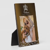 Glittering Crown Brown Gold Fotoplatte (Seite)
