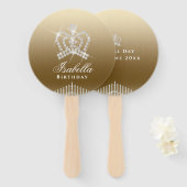 Glittering Crown Gold Fächer (Vorne und Hinten)