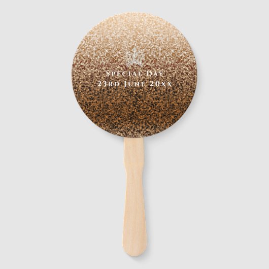 Glittering Crown Gold Fächer (Rückseite)