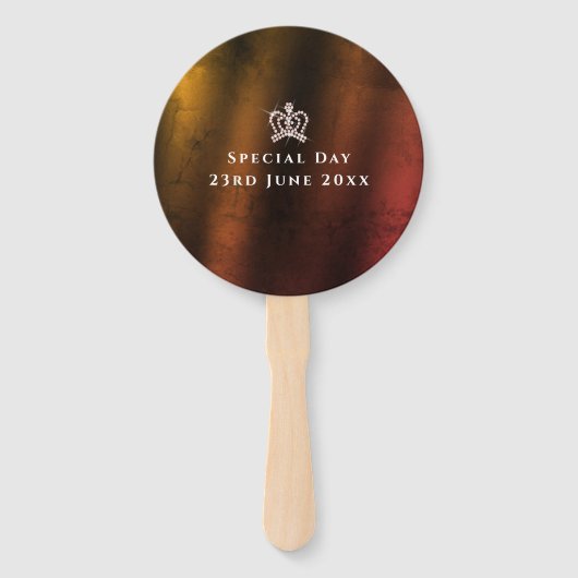 Glittering Crown Gold Fächer (Rückseite)