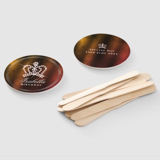 Glittering Crown Gold Fächer (Non-assembled)