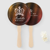 Glittering Crown Gold Fächer (Vorne und Hinten)