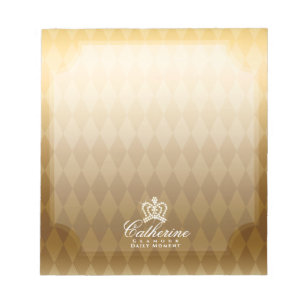 Glittering Crown Gold Notizblock