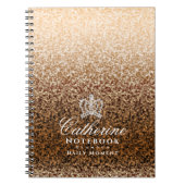 Glittering Crown Gold Notizblock (Vorderseite)