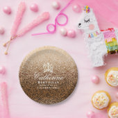 Glittering Crown Gold Pappteller (Party)