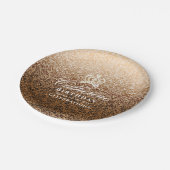 Glittering Crown Gold Pappteller (Schrägansicht)