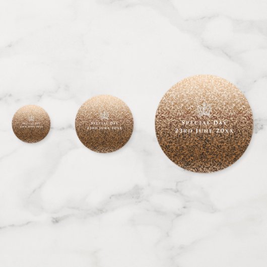 Glittering Crown Gold Table Confetti Konfetti (Rückseiten)