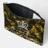 Glittering Crown Gold Zubehörtasche (Offen)