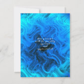 Glittering Crown Gradient Aqua Einladung (Rückseite)