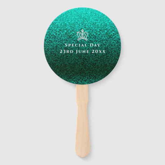 Glittering Crown Green Fächer (Rückseite)