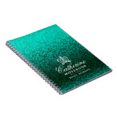 Glittering Crown Green Notizblock (Rechte Seite)