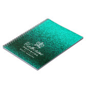 Glittering Crown Green Notizblock (Linke Seite)
