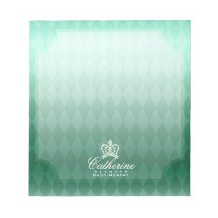 Glittering Crown Green Notizblock